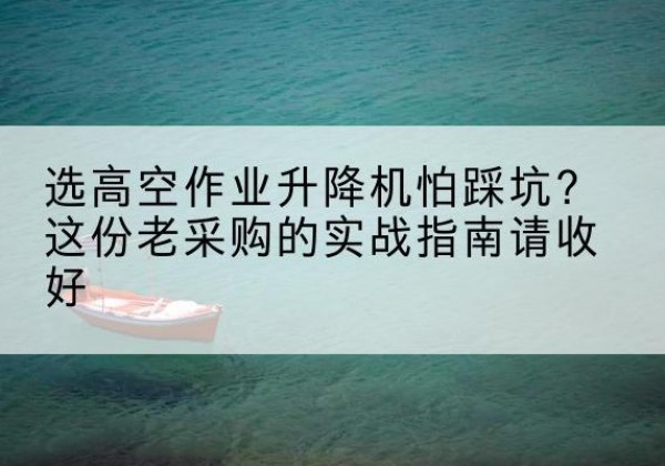 博罗高空作业升降机厂家推荐-选高空作业升降机怕踩坑？这份老采购的实战指南请收好